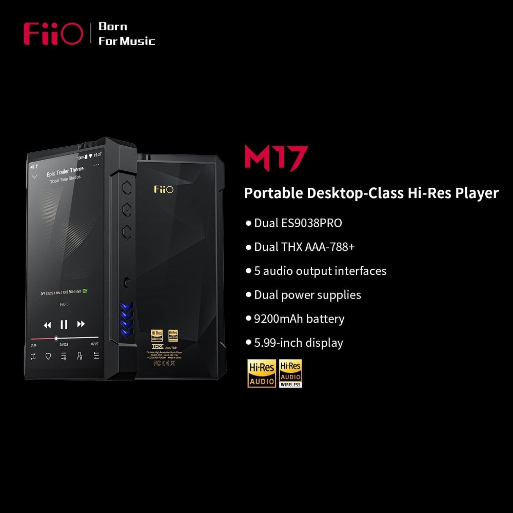 FiiO M17 portabel musikkavspiller med DAC