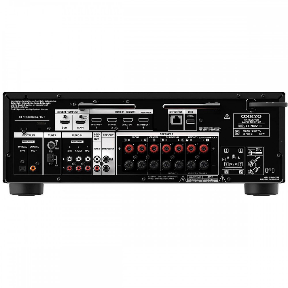 Onkyo TX-NR5100 hjemmekinoreceiver - 7.2 kanaler